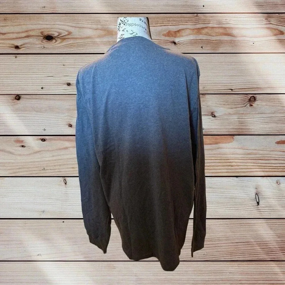 BRAND NEW " GEORGE " MEN'S SOLID GREY COTTON LONG SLEEVE T-SHIRT." SIZE LARGE - Picture 3 of 4